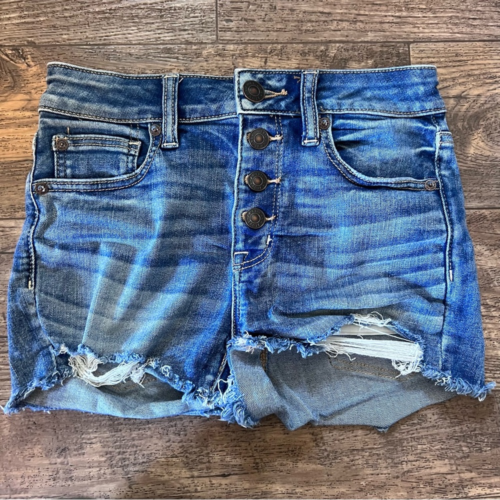 American Eagle Next Level Stretch High Waisted Jean Shorts